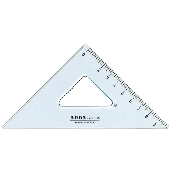 Squadra UNI 45 Gradi Plastica Fumé 3 Misure Bordo Tira China - Arda