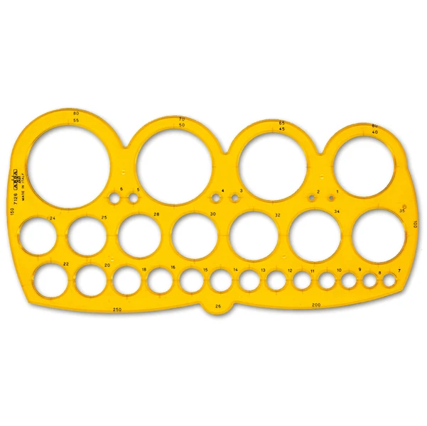 Maschera per Cerchi 1/55 mm Plastica Trasparente Disegno Tecnico - Arda