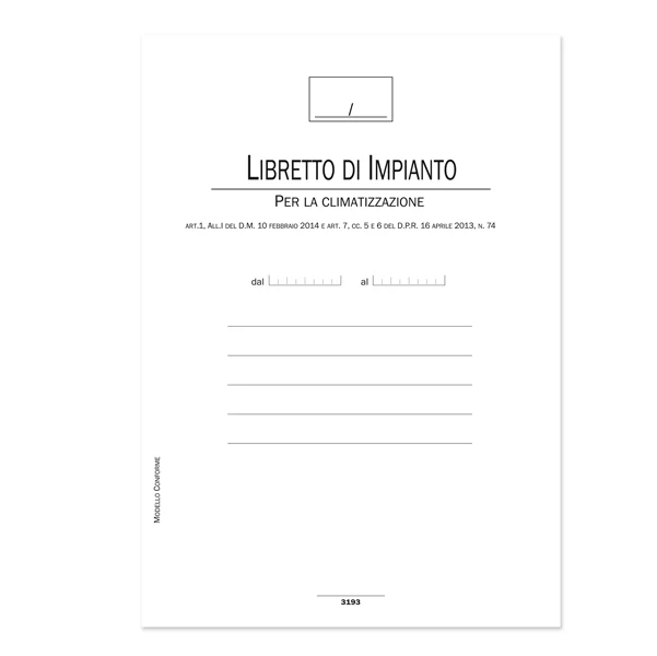Libretto Impianti di Climatizzazione – 44 Pagine - Data Ufficio