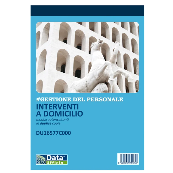 Blocco Interventi a Domicilio Cliente – 50/50 Autocopiante, 15x21 cm - Data Ufficio