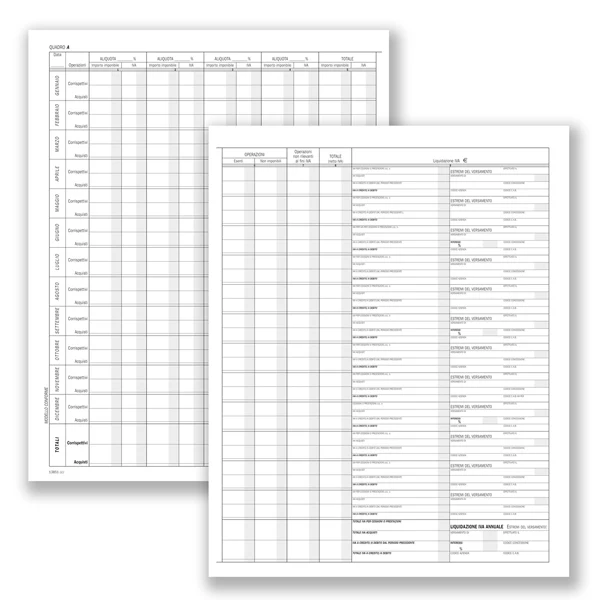 Registro Prospetto Riepilogativo Minori – CF. 2 Pezzi - Data Ufficio