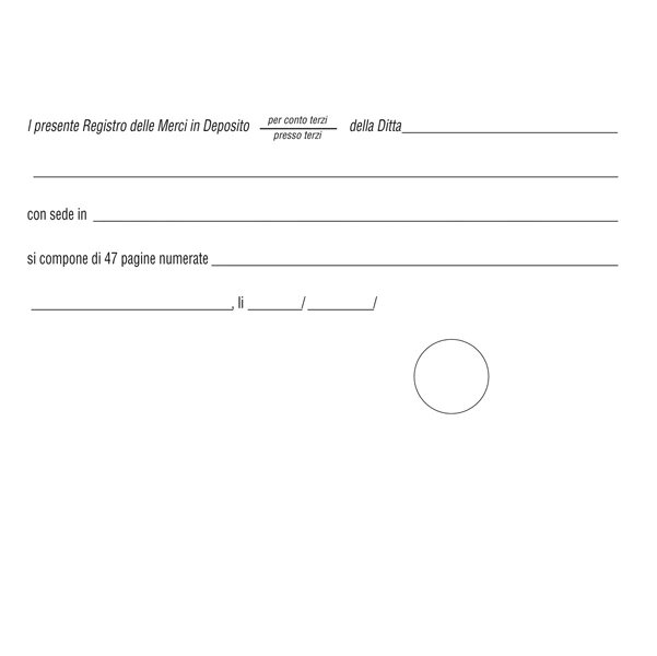 Registro Merci in Deposito - Edipro