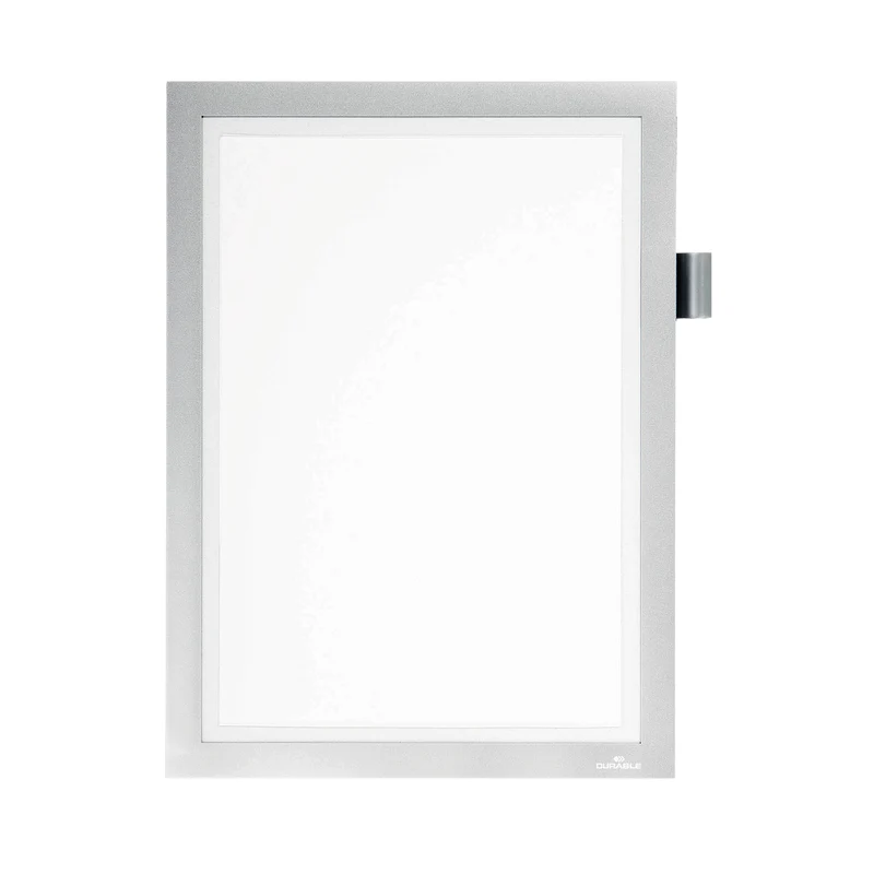 Durable Duraframe Note Self Adhesive A4 Silver 499323