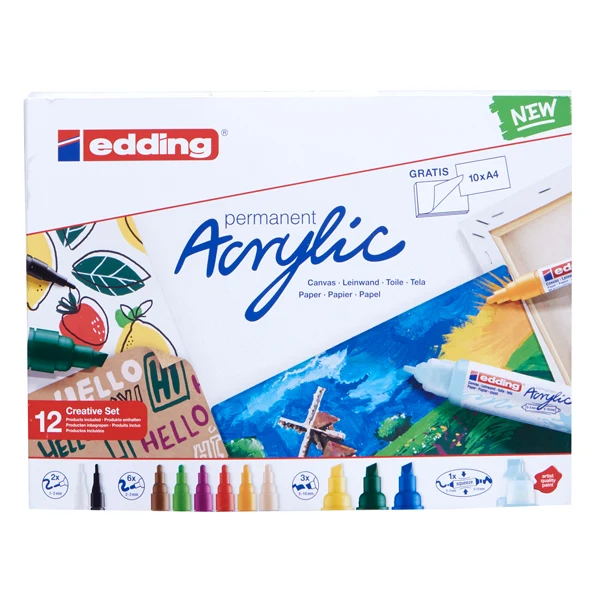 Marcatori Acrilici Creative Set – Conf. 12 Pz. | Edding
