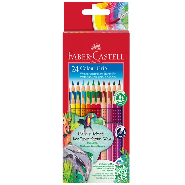 Matite Faber-Castell Color Grip Acquerellabili – Astuccio Cartone 24 Pezzi