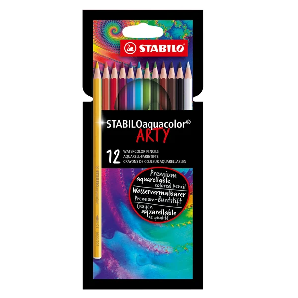 Matite Acquerellabili Stabilo Arty Aquacolor – Mina 2,8 mm | Colori Brillanti | Conf. 12/24/36 pz