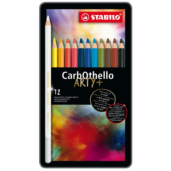 Matite Stabilo Carbothello – Carboncino Colorato | Mina 4,4 mm | Scatola Metallo 12/24/36 pz