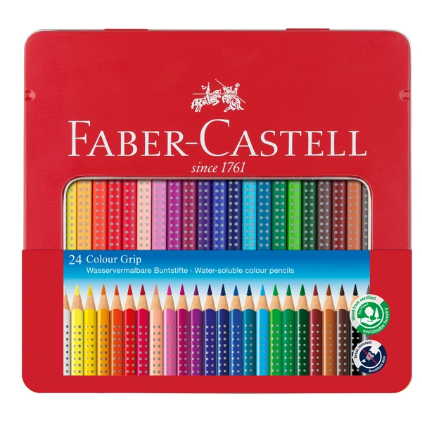Matite Faber-Castell Color Grip Acquerellabili – Scatola Metallo