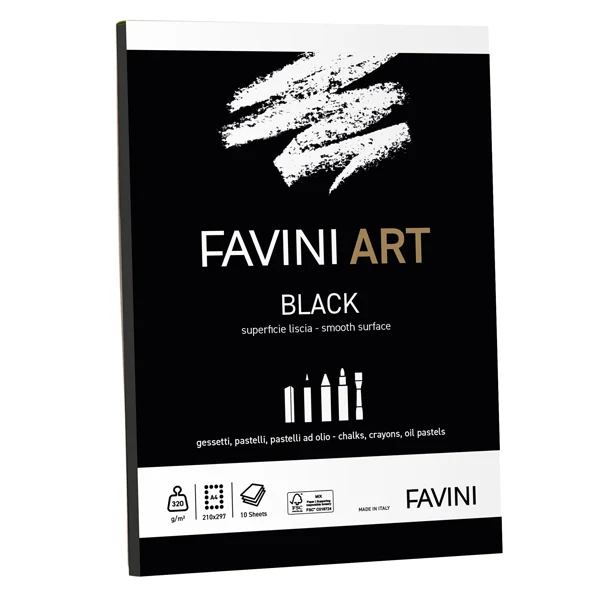 Album Collato Black A4 320 gr 10 Fogli - Favini
