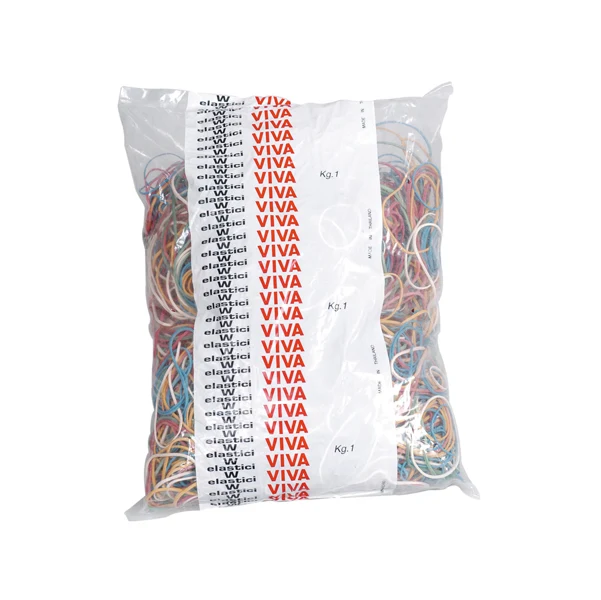 Elastici in Gomma Gialla Misure Assortite – Confezione 1 kg | Viva