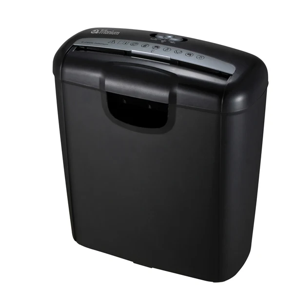 Distruggidocumenti 601S a Striscia 6 Fogli Compatto 1,5 kg Casa e Ufficio - Titanium