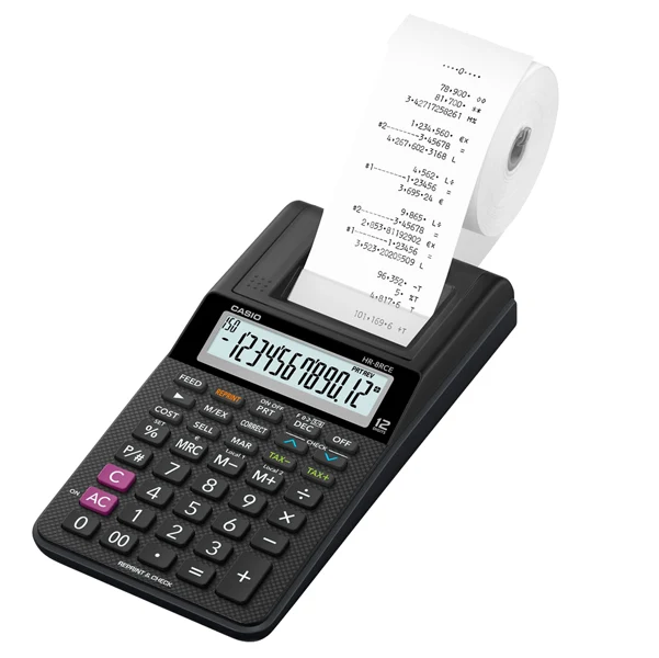 Calcolatrice Scrivente HR-8RCE Nera 12 Cifre - Casio