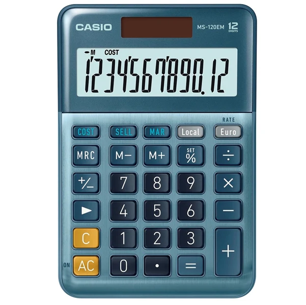 Calcolatrice da Tavolo MS-120EM 12 Cifre - Casio