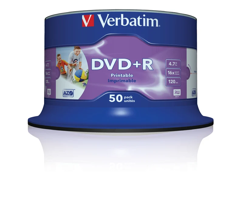 Verbatim DVD+R Wide Inkjet Printable ID Branded 4.7 GB 50 pc(s)