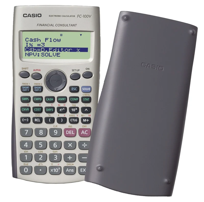 Casio 12-Digit Silver Financial Calculator FC-100V-UM