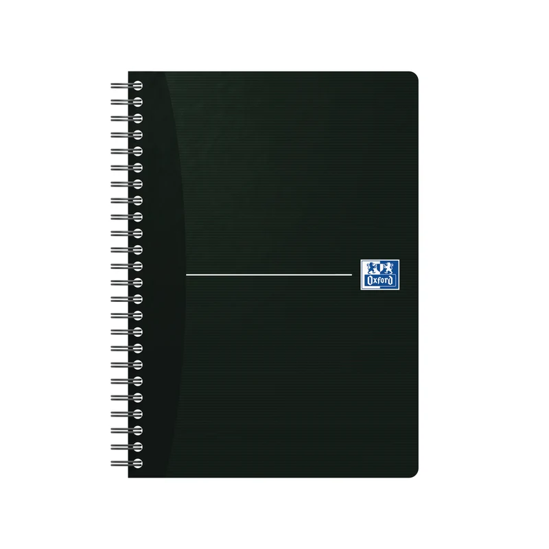 Oxford Card Cover Wirebound Notebook A5 Black (5 Pack) 100103627