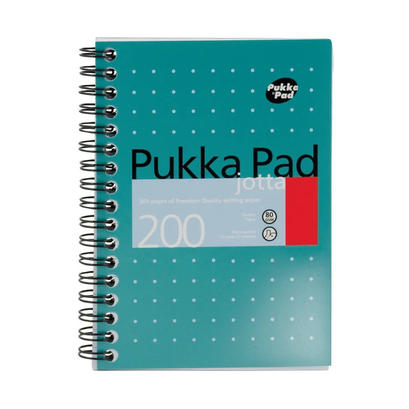 Pukka Pad Ruled Wirebound Mettalic Jotta Notepad 200 Pages A6 (Pack of 3) JM036