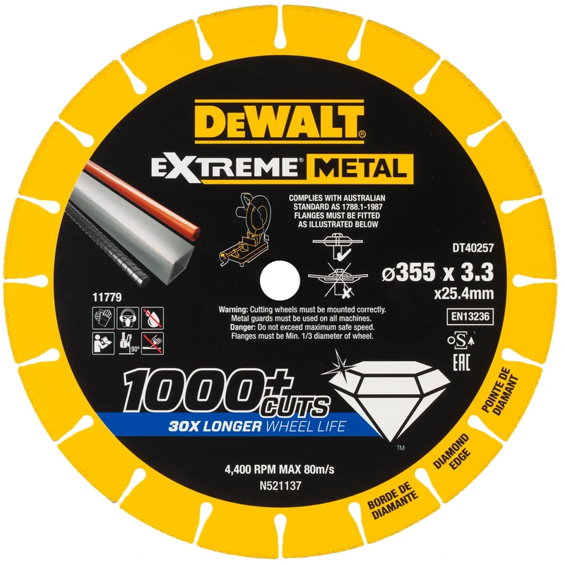 Extreme Diamond Disc 355 x 25.4 x 3.3mm - DT40257-QZ DeWalt