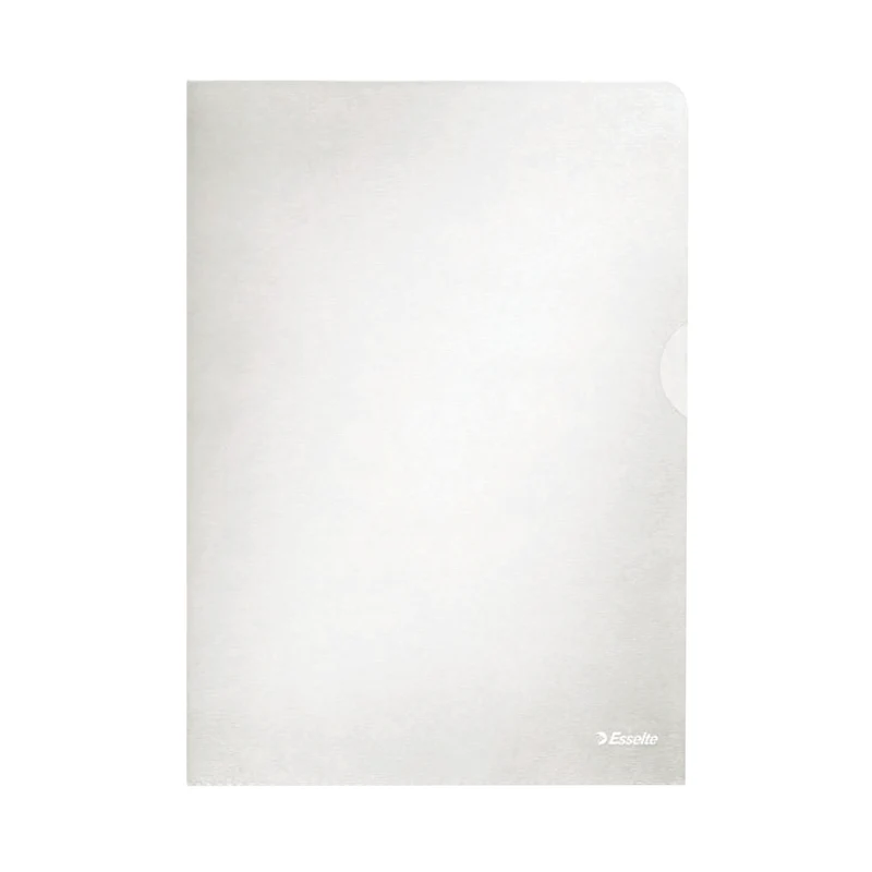 Esselte Embossed Folders A4 Clear (Pack of 100) 54832