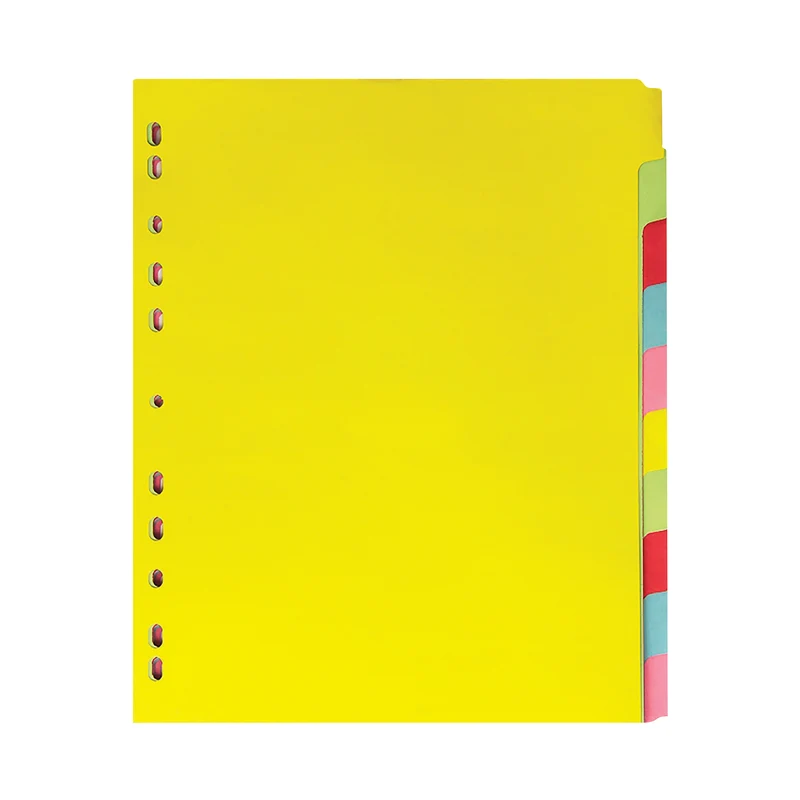 Elba 10-Part Card Divider A4 Extra Wide Assorted 400007242