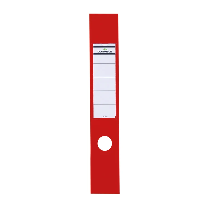 Durable Ordofix Self-Adhesive File Spine Label 60mm Red (Pack of 10) 8090/03