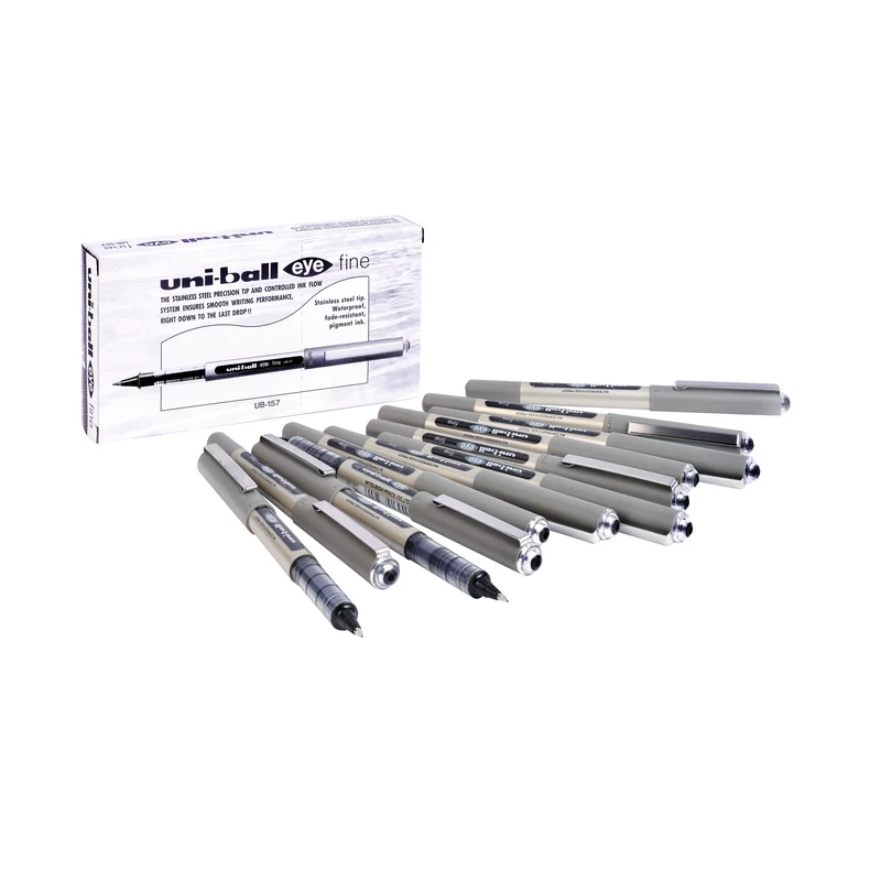 Uni-Ball UB-157 Eye Rollerball Pen Fine Black (Pack of 12) 162446000