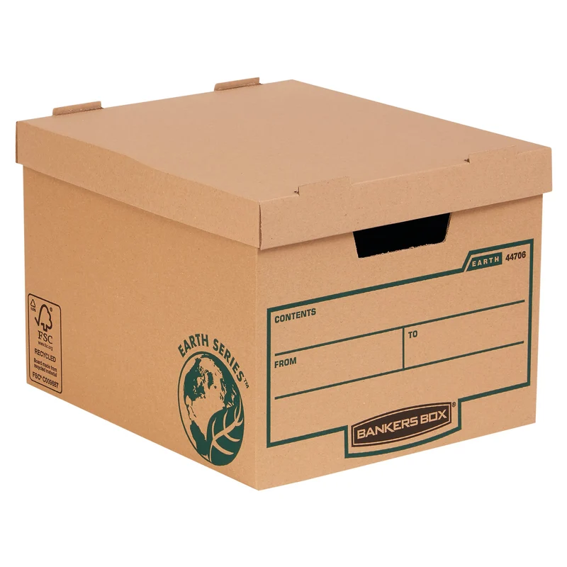 Bankers Box R-Kive Earth Storage Box Brown (Pack of 10) 4470601
