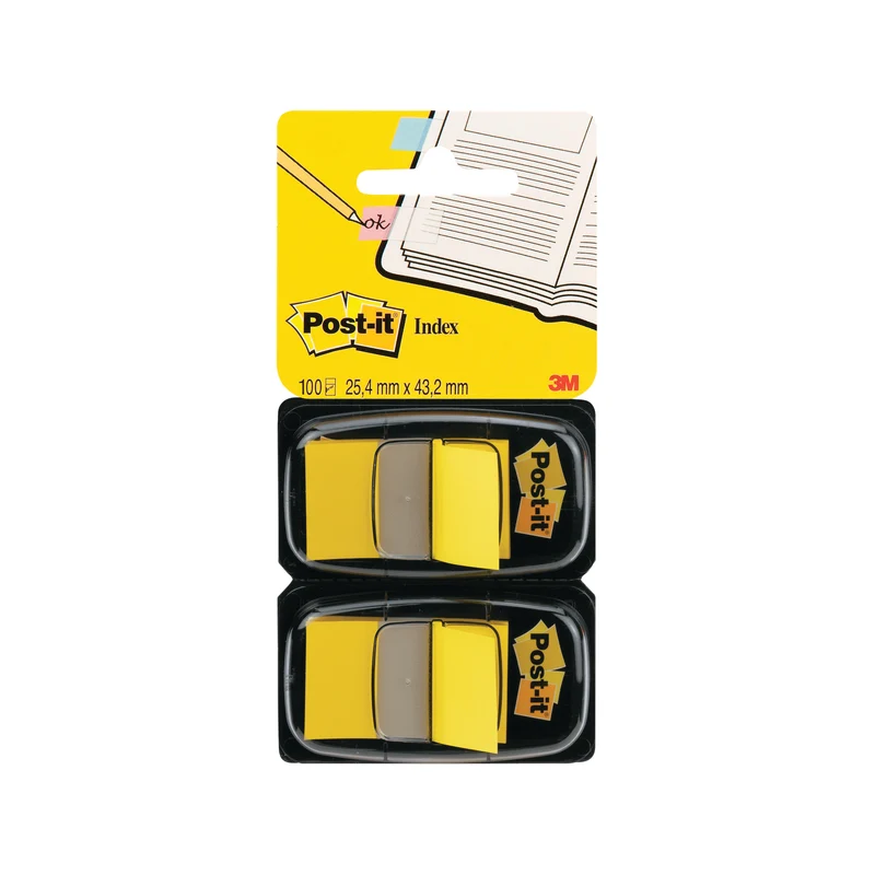 Post-it Index Tabs Dispenser with Yellow Tabs (Pack of 2) 680-Y2EU