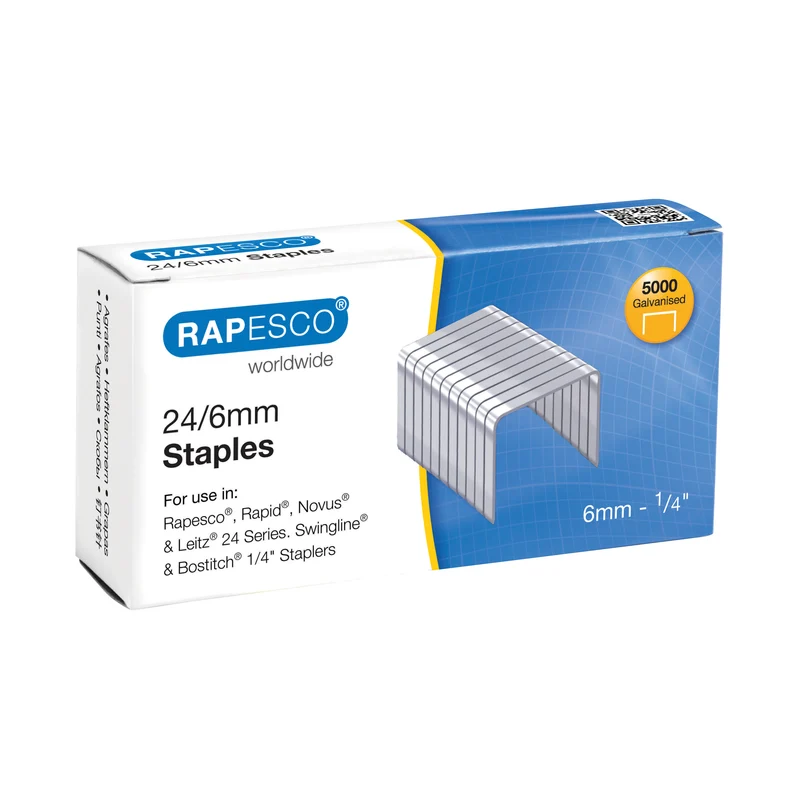 Rapesco 24/6mm Staples Chisel Point (Pack of 5000) S24602Z3