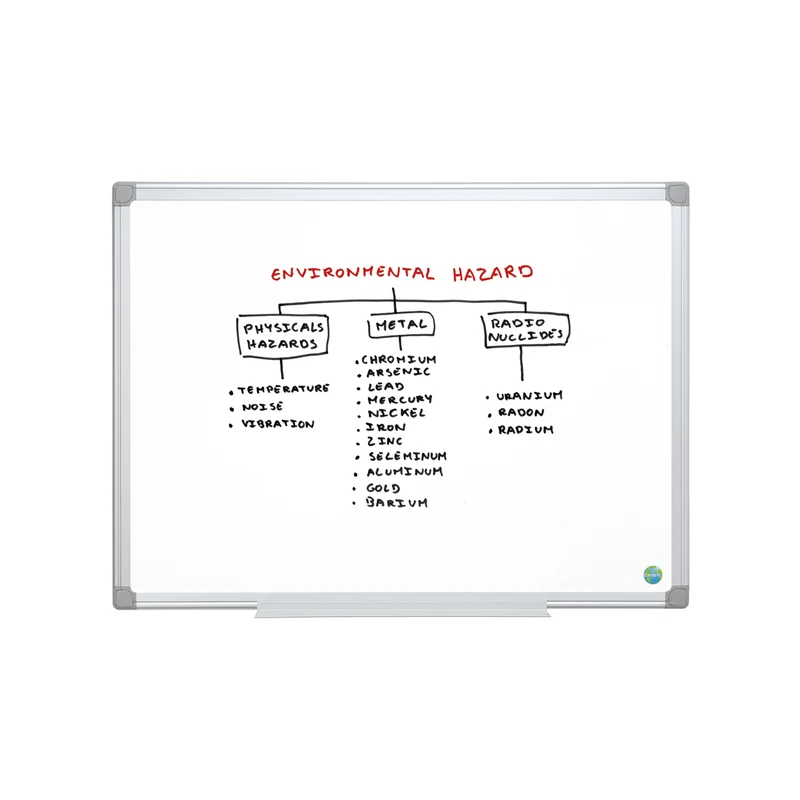 Bi-Office Earth-It Non-Magnetic Melamine Drywipe Board 1800x1200mm Aluminium Frame MA2700790