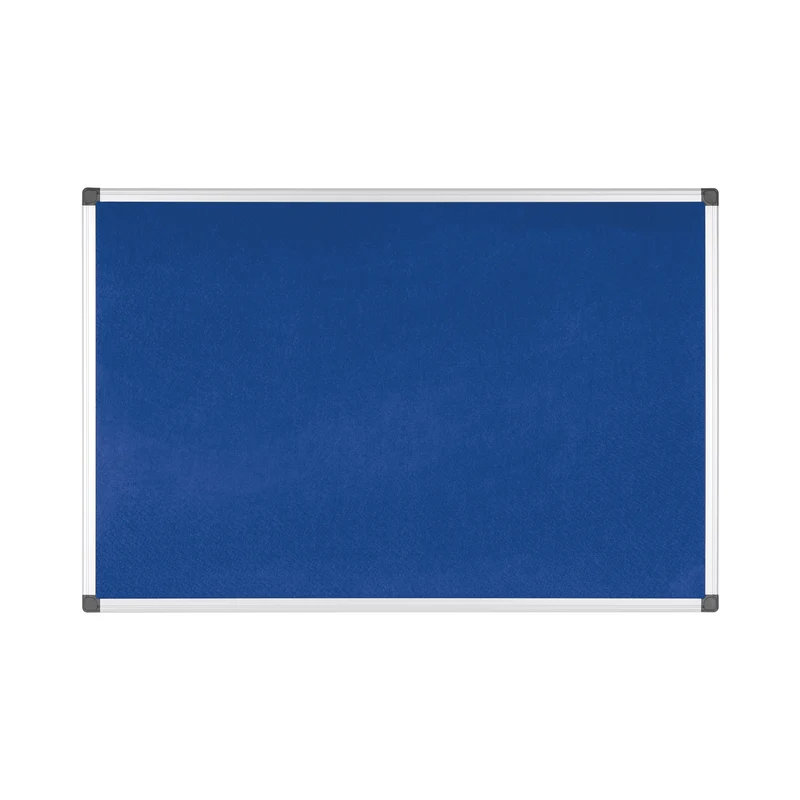 Bi-Office Aluminium Trim Felt Notice Board 1800x1200mm Blue FA27FA2743170