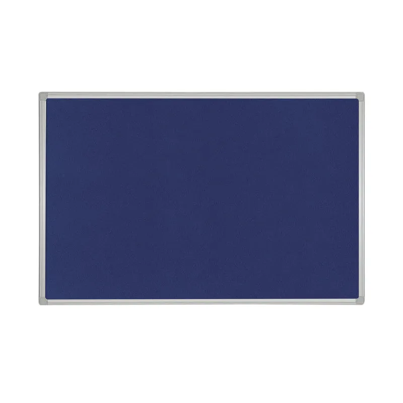 Bi-Office Aluminium Trim Felt Notice Board 900x600mm Blue FB0743186
