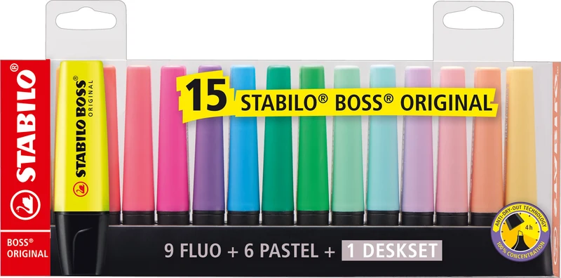 STABILO BOSS ORIGINAL marker 15 pc(s) Chisel tip Multicolour