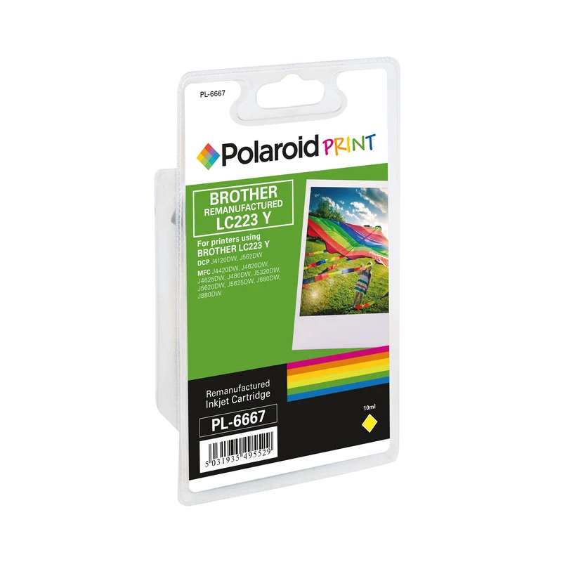 Polaroid HP LC223Y Remfanufactured Inkjet Cartridge Yellow LC223Y-COMP PL