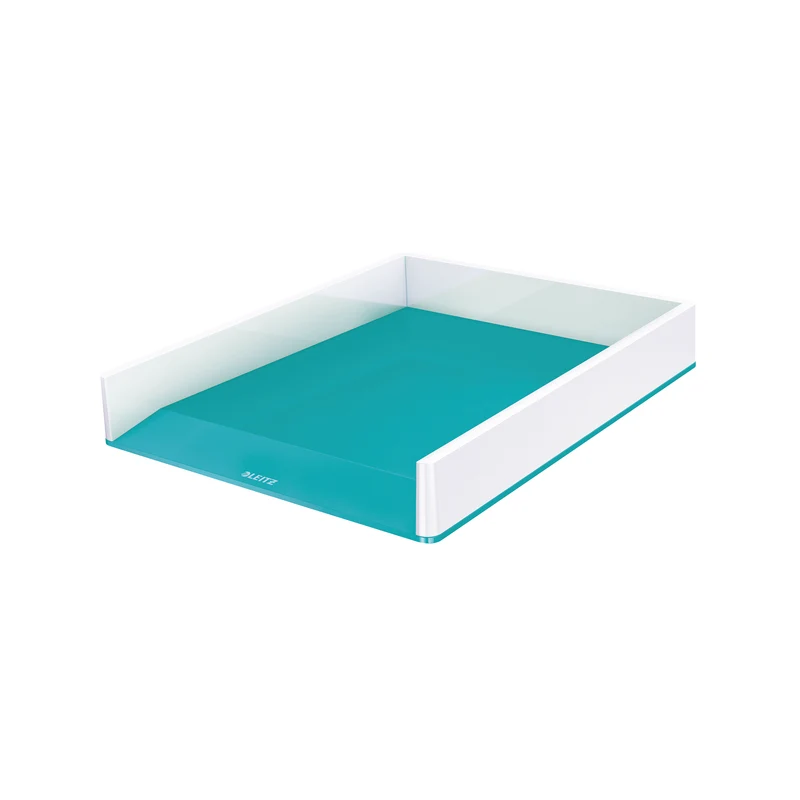 Leitz WOW Letter Tray Dual Colour White/Ice Blue 53611051