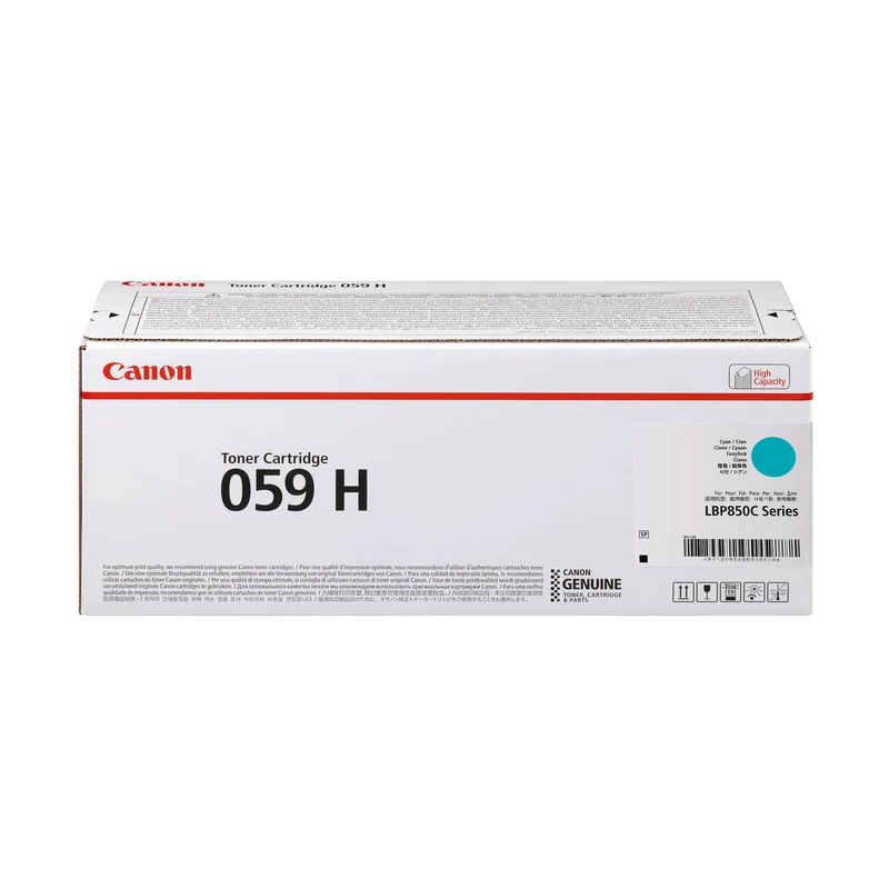 Canon 059H Toner Cartridge High Yield Cyan 3626C001