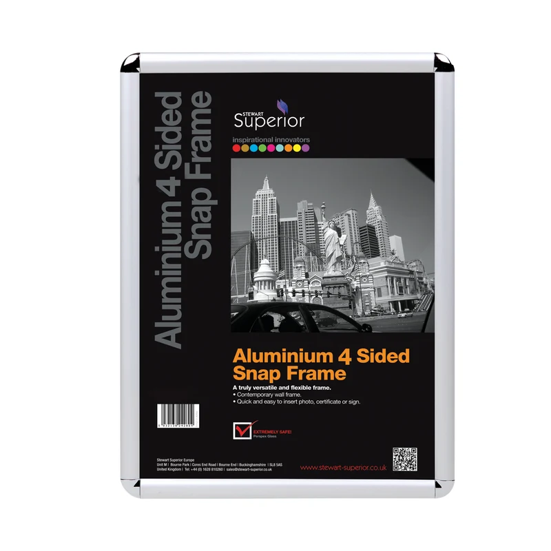 Stewart Superior Snap Frame A4 Chrome ROUNDA4
