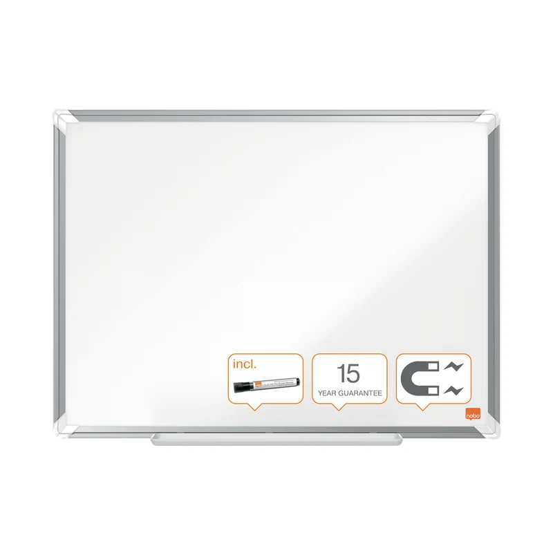 Nobo Premium Plus Steel Magnetic Whiteboard 900x600mm