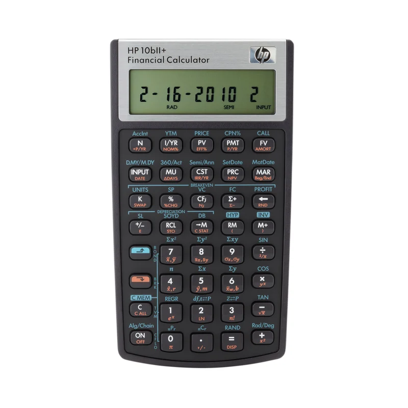 HP 10BIIPlus Financial Calculator Black HP-10BIIPLUS/B12