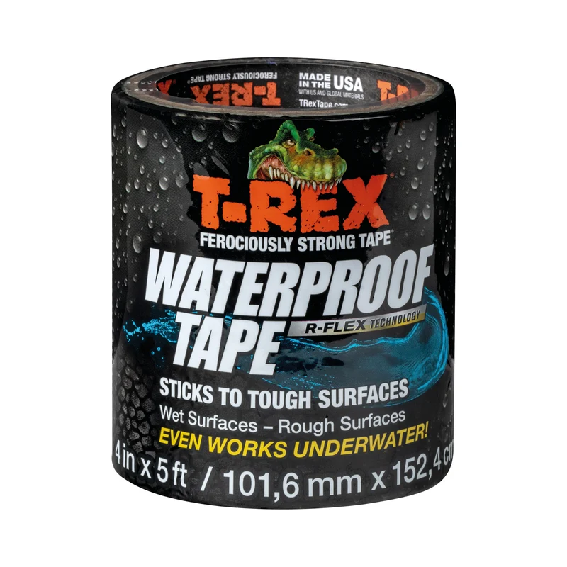 T-Rex Waterproof Tape R-Flex Technology Black (Pack of 6) 285987