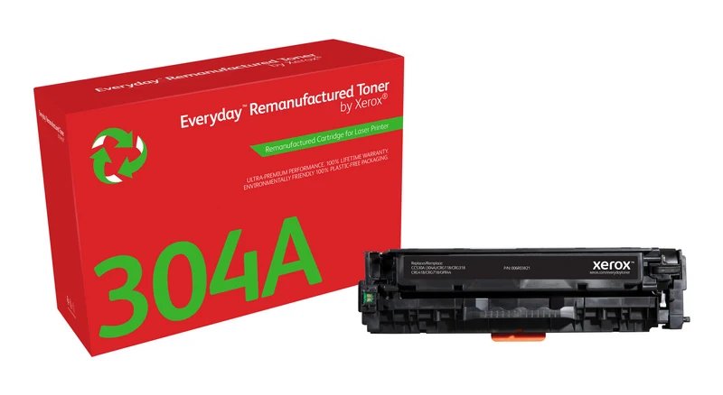 Everyday ™ Black Toner by Xerox compatible with HP 304A (CC530A/ CRG-118BK/ GPR-44BK), Standard capacity