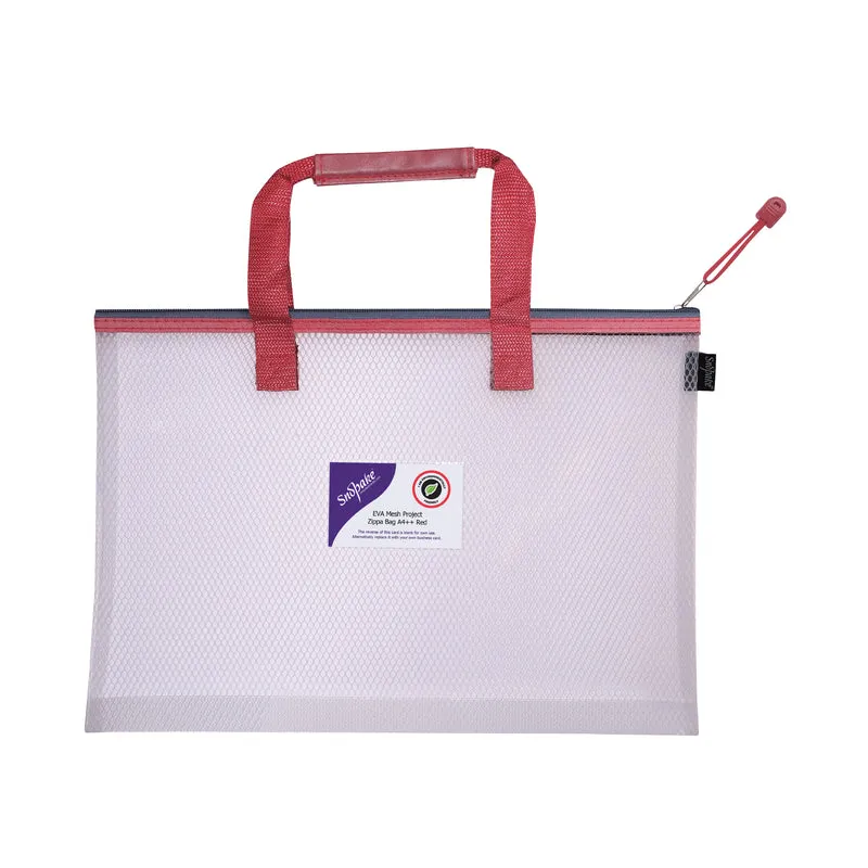 Snopake EVA Mesh High Capacity Project Zippa Bag A4 405x280mm Red 15872