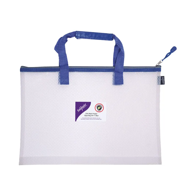 Snopake EVA Mesh High Capacity Project Zippa Bag A4 405x280mm Blue 15871