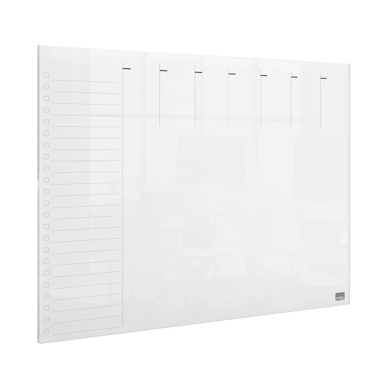 Nobo Transparent Acrylic Mini Whiteboard Weekly Planner Desktop or Wall Mounted A3