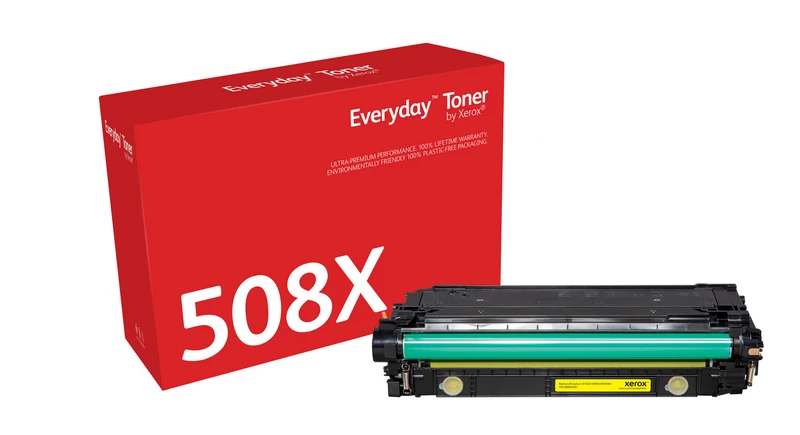 Everyday ™ Yellow Toner by Xerox compatible with HP 508X (CF362X/ CRG-040HY), High capacity