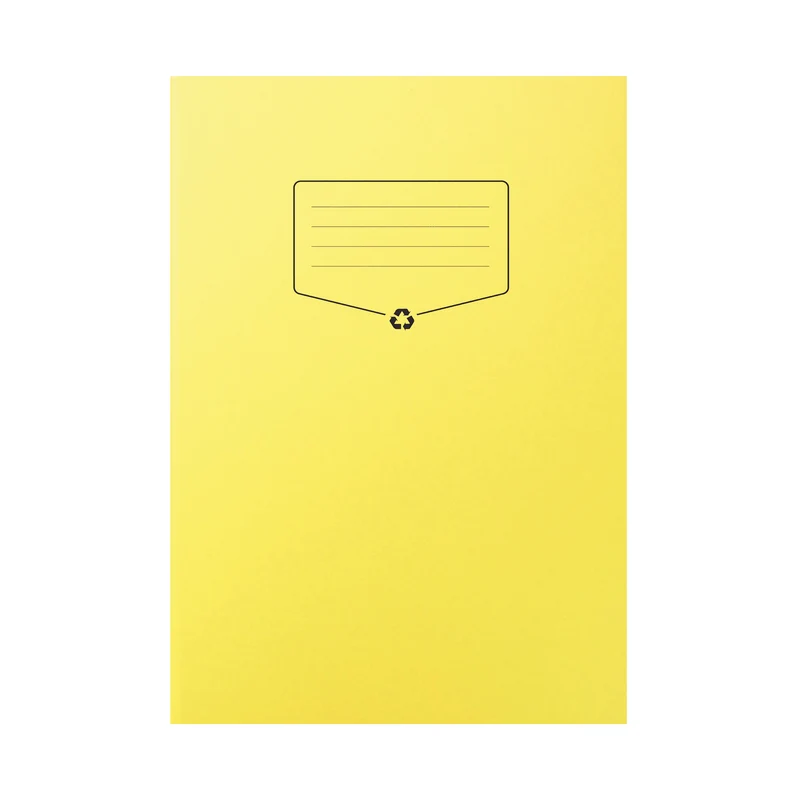 Silvine Recycled Exercise Book Lined with Margin 64 Pages A4 Yellow (Pack of 10) EXRE103