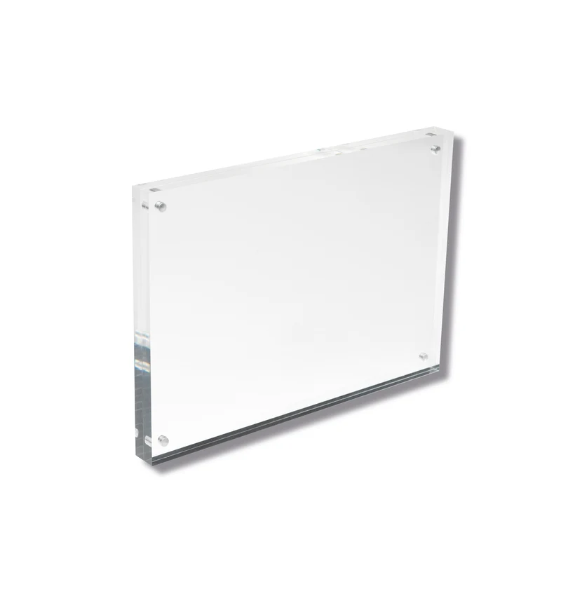 Deflecto Magnetic Block Desktop Card Holder Acrylic A5 8mm MCHA511