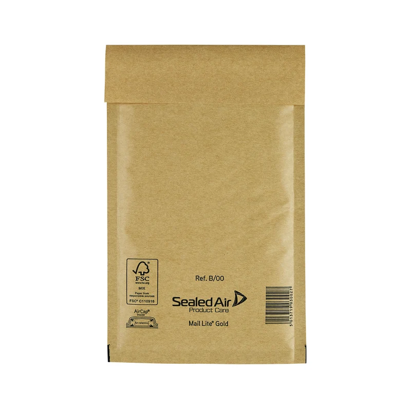 Mail Lite Bubble Postal Bag Gold B00-120x210 (Pack of 100) 101098090