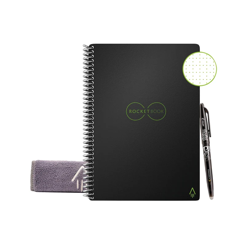 Rocketbook Core Executive Set Dot Reusable Black 505473