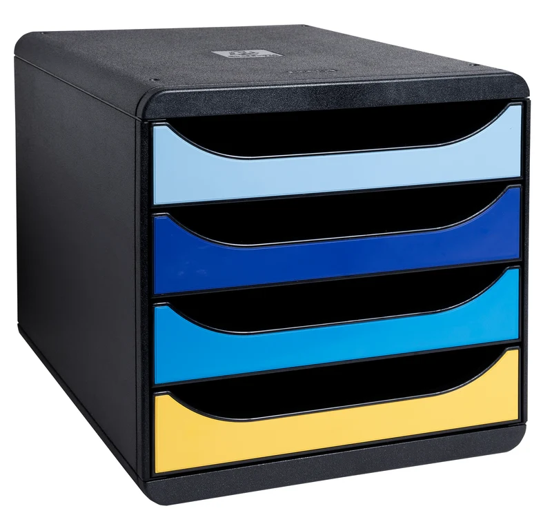 Exacompta Bee Blue Big Box Recycled 4 Drawer Assorted